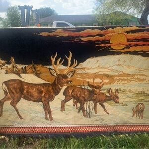 Vintage Deer & Doe Tapestry                 1214